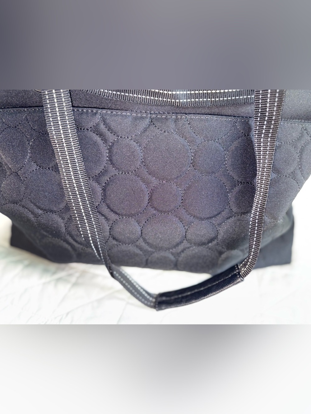 Thirty-One Vary You Varying Backpack Tote - Black Quilted Bubble - Picture 6 of 6
